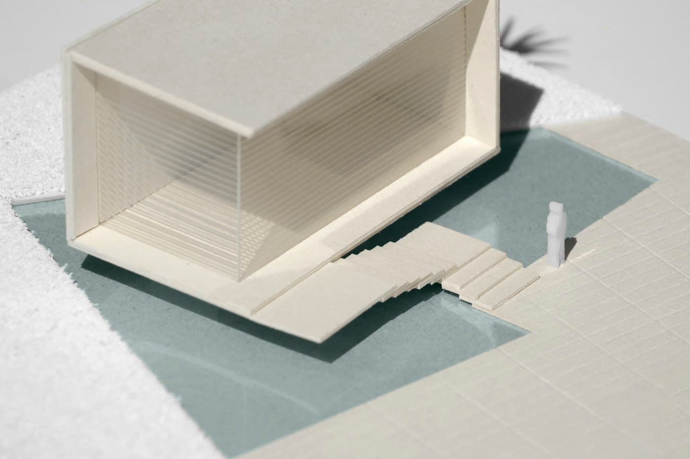 White architectural model of a house